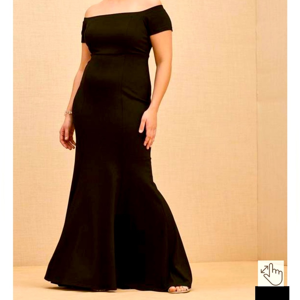 Torrid black off shoulder ponte dress 18